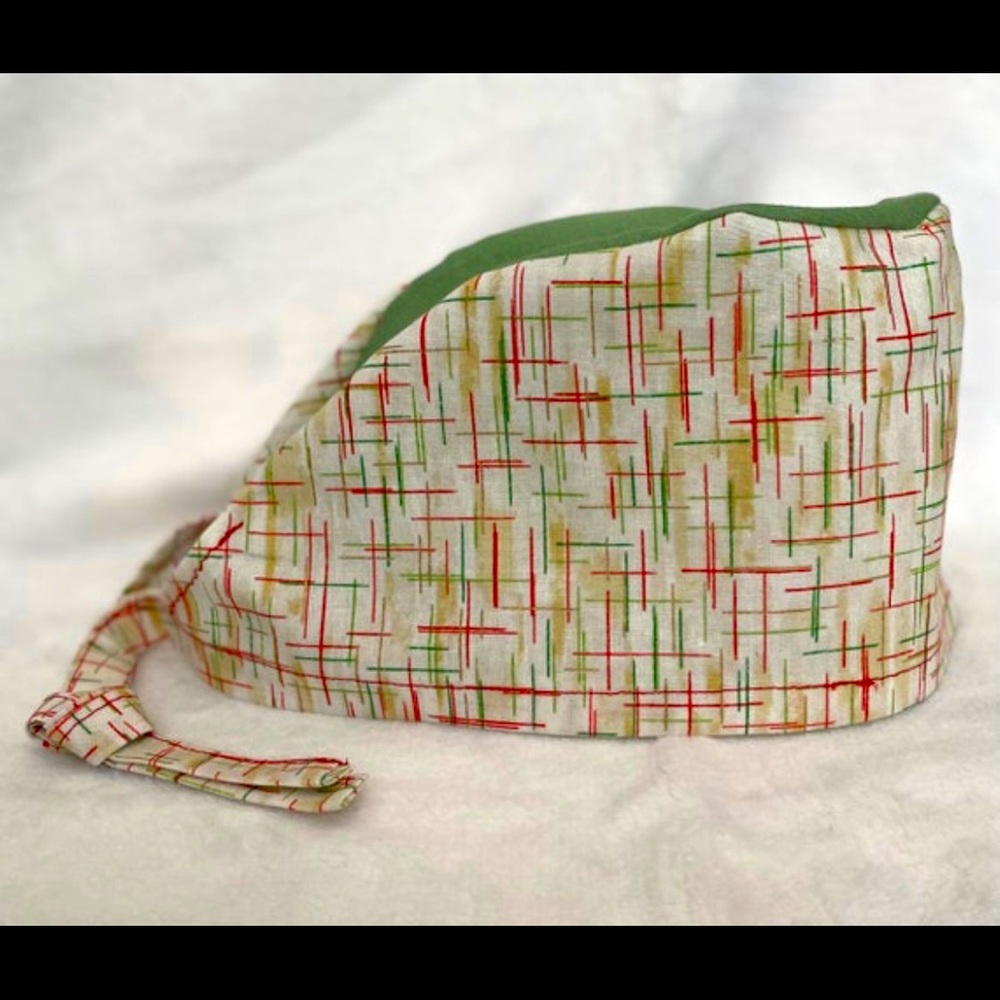 Surgical Scrub Cap Vintage Christmas Wrap